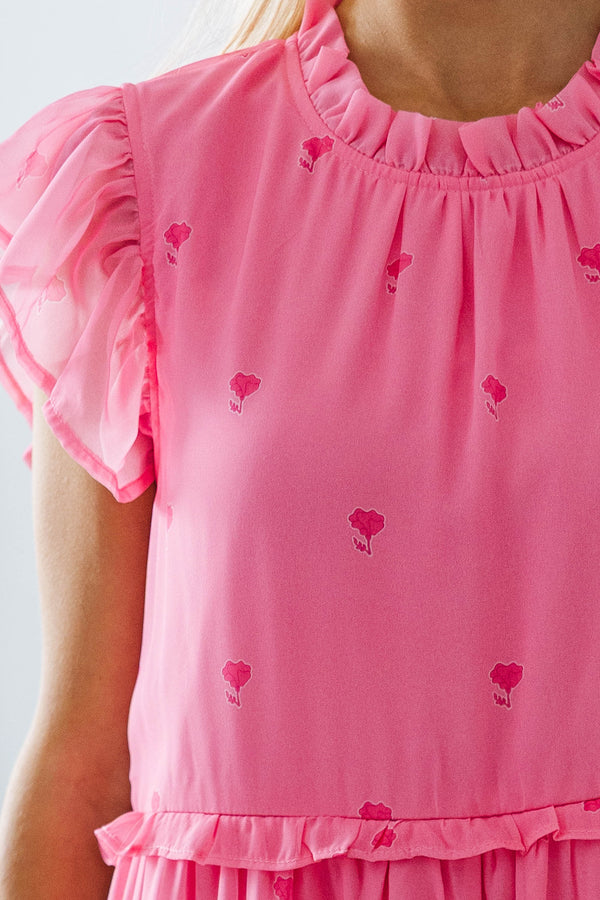 NURSING COLLECTION: What It Means Blush Floral Midi Dress