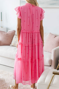 NURSING COLLECTION: What It Means Blush Floral Midi Dress