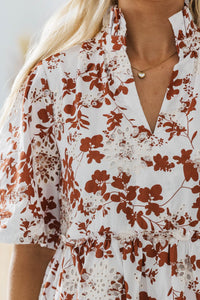 NURSING COLLECTION: Feeling Your Best Brown Eyelet Midi Dress