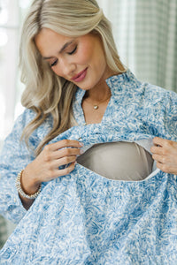 NURSING COLLECTION: A Timeless Love Blue Toile Dress