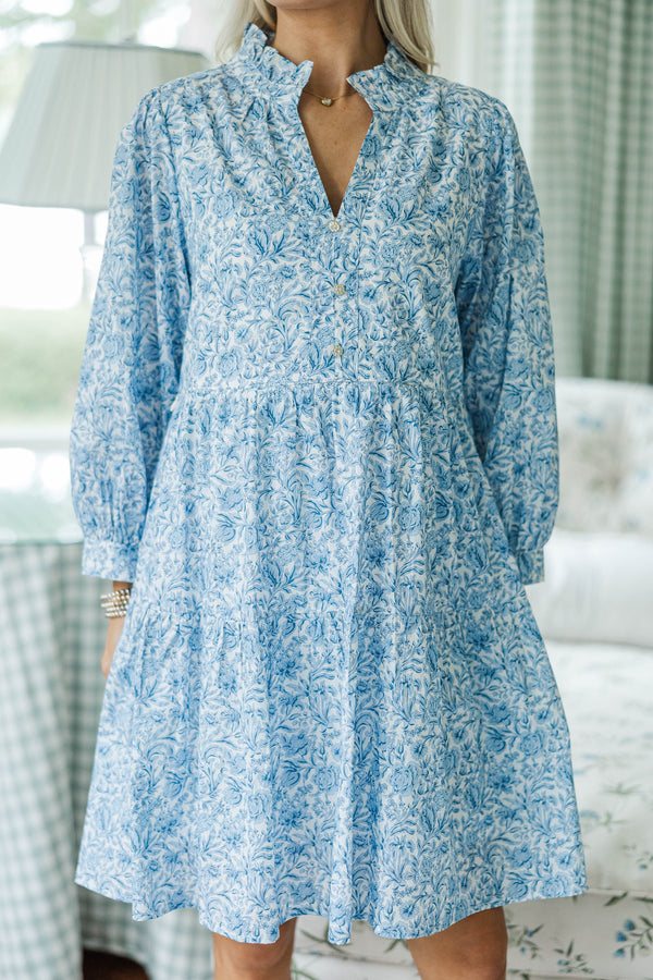 NURSING COLLECTION: A Timeless Love Blue Toile Dress