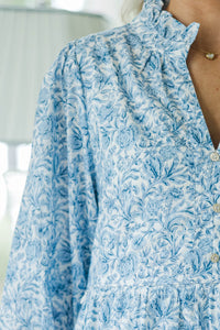 NURSING COLLECTION: A Timeless Love Blue Toile Dress