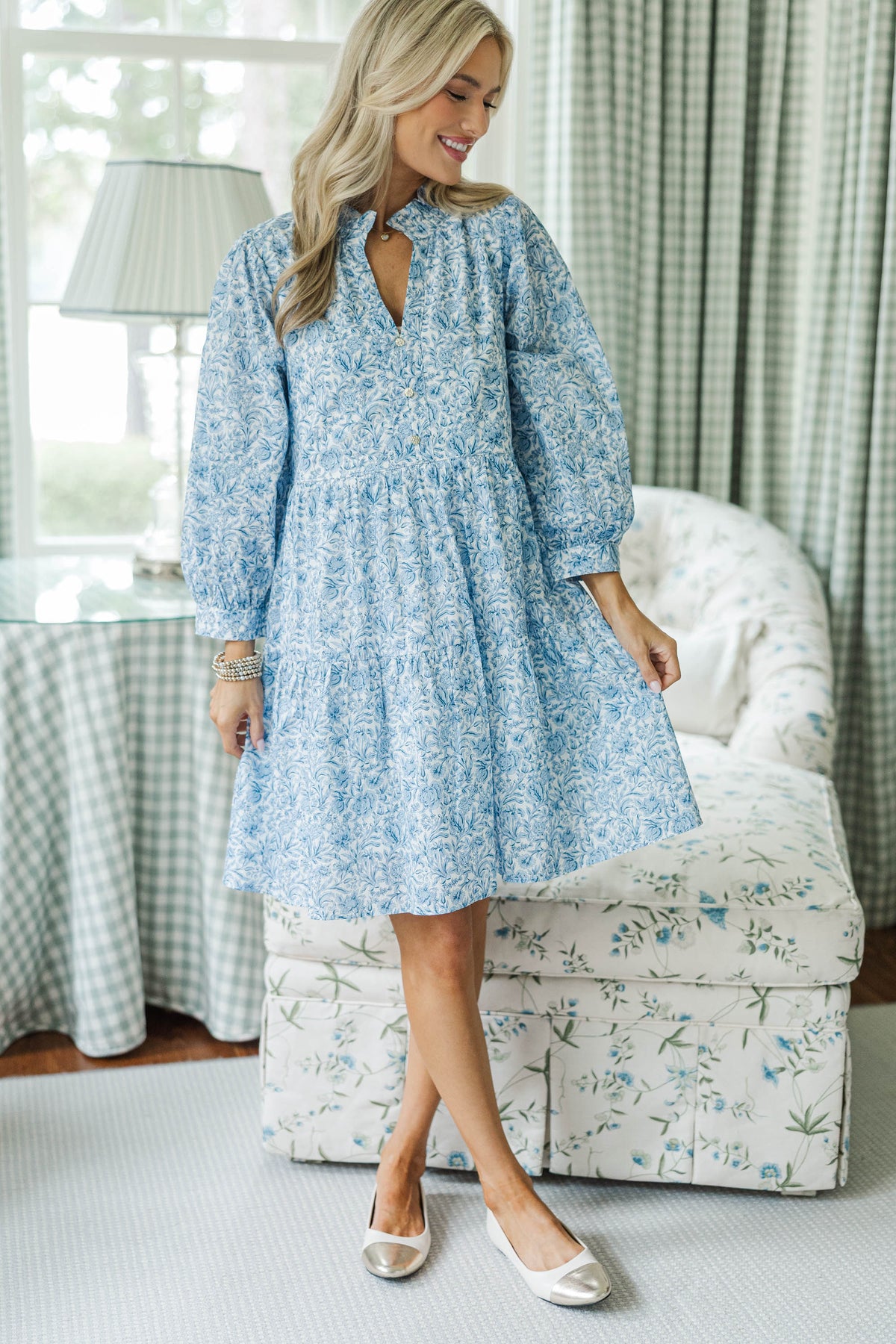 NURSING COLLECTION: A Timeless Love Blue Toile Dress – Shop the Mint