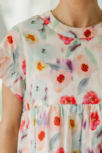 NURSING COLLECTION: Hear Your Call Cream Floral Babydoll Top