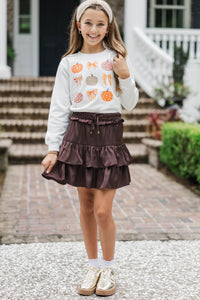 Girls: Pumpkin Patch Cutie White Graphic Sweatshirt