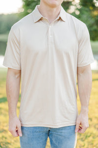 Mens: On Par Brown Striped Collared Shirt