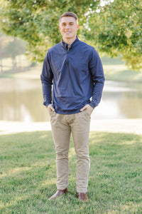 Mens: The Everyday Classic Navy Half-Zip Pullover