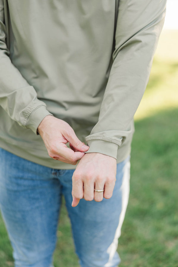 Mens: The Everyday Classic Olive Half-Zip Pullover