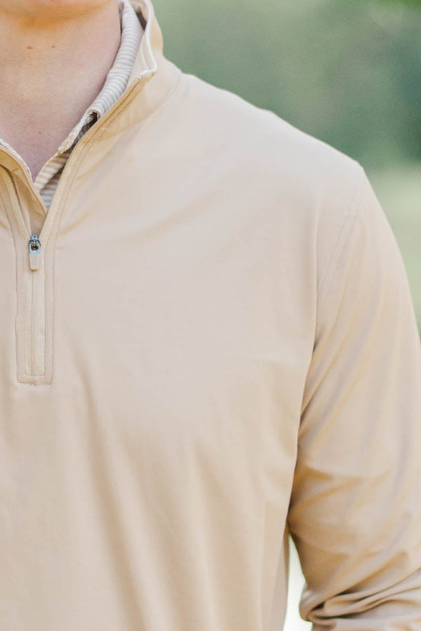 Mens: The Everyday Classic Brown Half-Zip Pullover