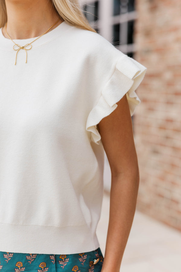 Pine And Proper Cream White Sweater