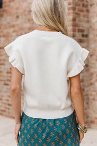 Pine And Proper Cream White Sweater