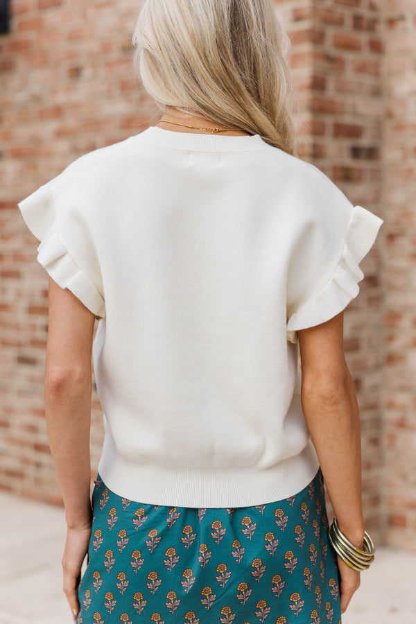 Pine And Proper Cream White Sweater