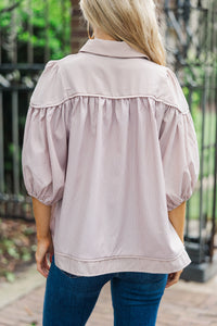 Harvest Bloom Brown Striped Blouse