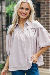 Harvest Bloom Brown Striped Blouse