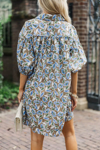 Harvest Bloom Brown Floral Babydoll Dress