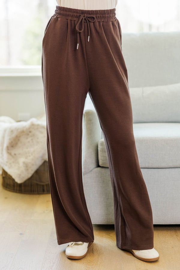 NURSING COLLECTION: Carry On Brown Knit Pants