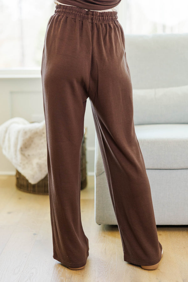 NURSING COLLECTION: Carry On Brown Knit Pants
