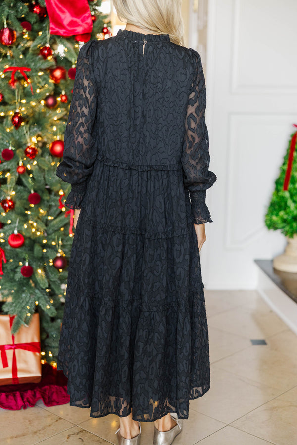 NURSING COLLECTION: What It Means Black Leopard Dress