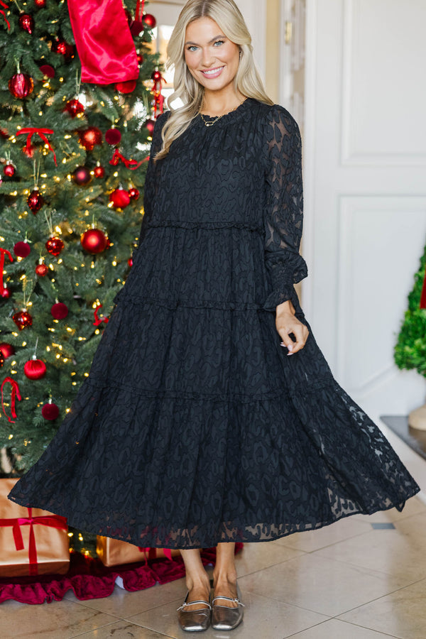 NURSING COLLECTION: What It Means Black Leopard Dress