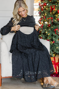 NURSING COLLECTION: What It Means Black Leopard Dress