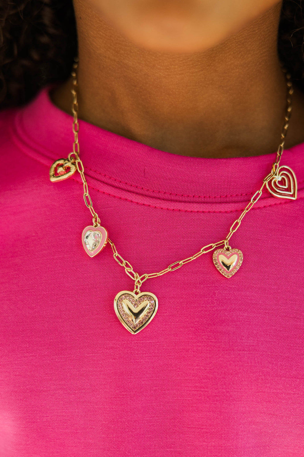 Girls: The Lovebug Pink Heart Charm Necklace – Shop the Mint