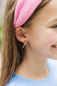 Girls: Ace It Yellow Tennis Racket Earrings