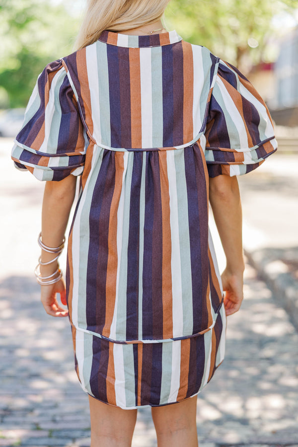brown and blue striped dress YAS - Maxi Shirt Dress - Women - Viscose - XS