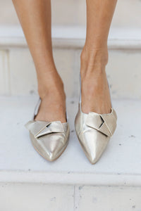 Oh What Fun Gold Slingback Flats