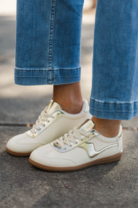 Take A Guess Gold Sneakers