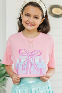 Girls: Books With A Bow Blush Graphic Tee