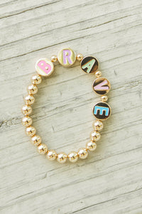 Girls: Affirmations Gold Brave Bracelet