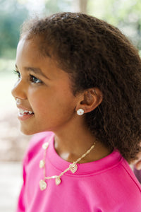 Girls: Goal Getter Pink Soccer Earrings Set