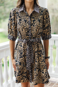Power In Pattern Black Leopard Print Dress
