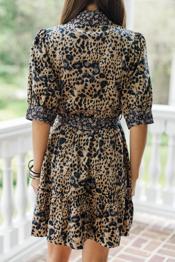 Power In Pattern Black Leopard Print Dress