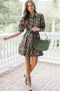 Power In Pattern Black Leopard Print Dress