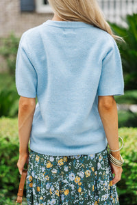 Under The Sky Dusty Blue Sweater