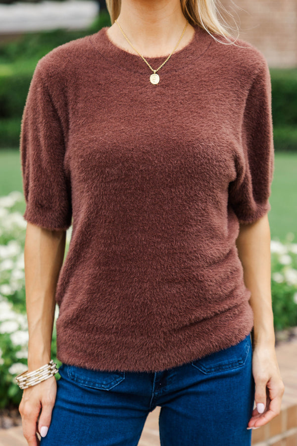 Simply Sophisticated Brown Sweater