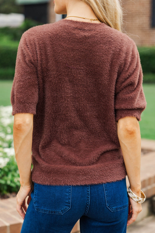 Simply Sophisticated Brown Sweater