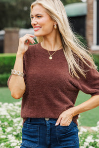 Simply Sophisticated Brown Sweater