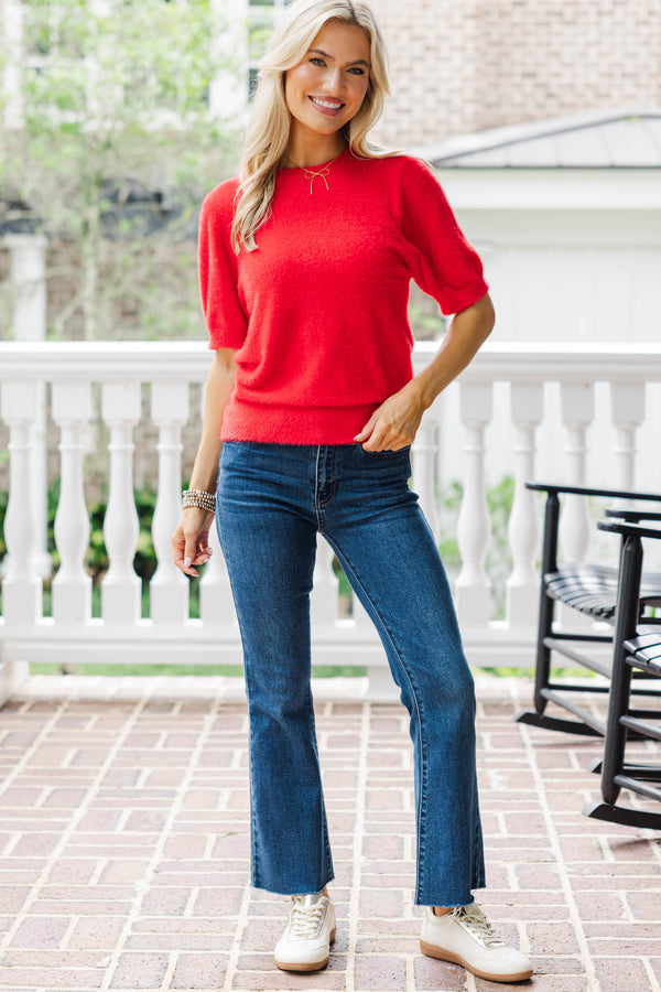 Simply Sophisticated Red Sweater