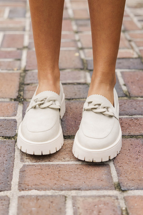 Step Into Style Taupe Flats
