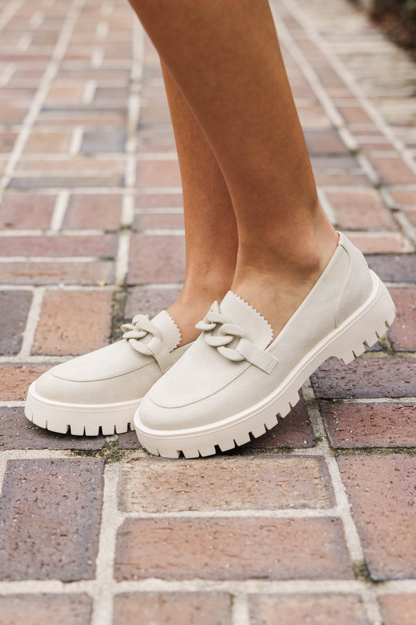 Step Into Style Taupe Flats