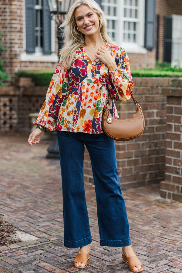 Taking My Time White Blouse