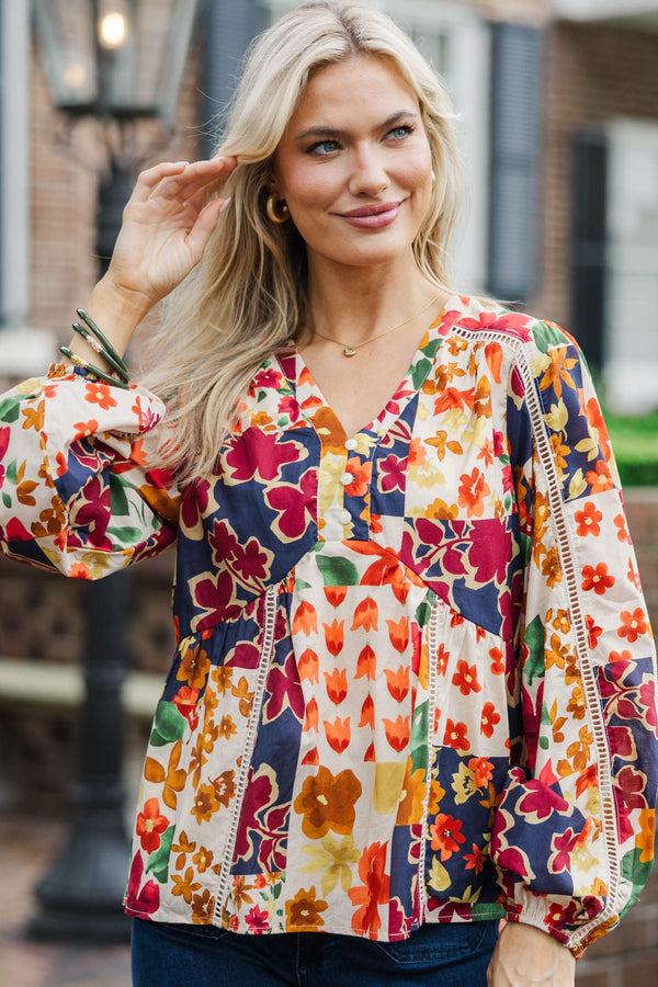 Taking My Time White Blouse