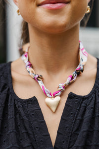 Heart Of Gold Scarf Necklace