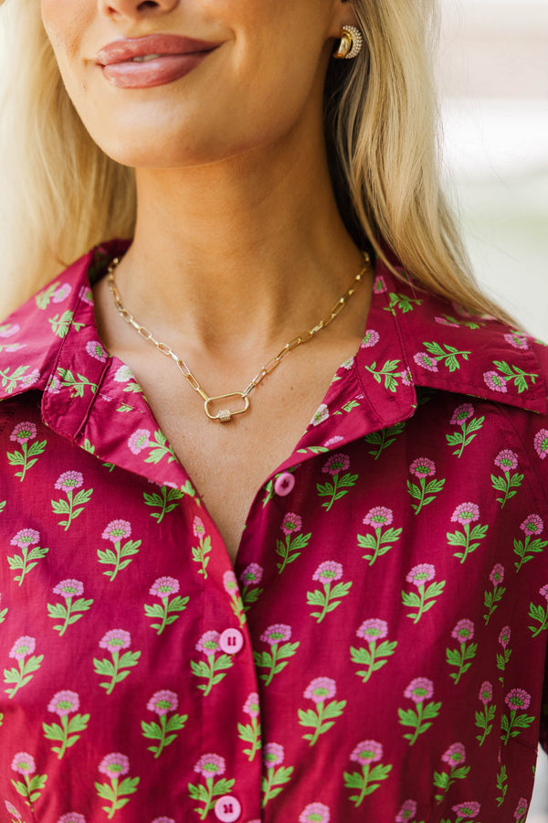 Chain Reaction Gold Necklace