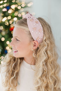 Girls: Finishing Touches Pink Bow Embellished Headband