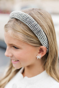 Girls: It's Time Silver Rhinestone Headband