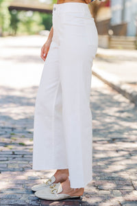 Fresh Start White Wide Leg Jeans