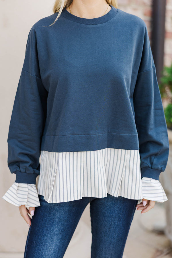 Come Sail Away Navy L/S Top